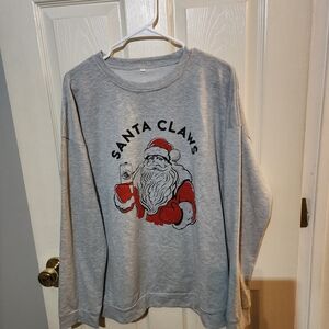 Santa Claws Gray Sweatshirt